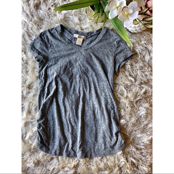 Angel Kiss Tops - Heathered Grey Maternity Top